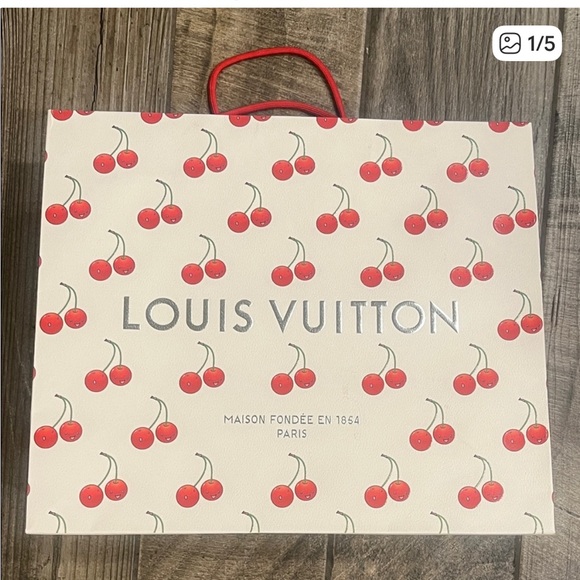 New Louis Vuitton x Takashi Murakami Cherry paper tote shopping Bag - Picture 1 of 5